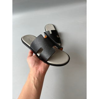 Dép HM da bò thật đế gỗ cao cấp [ ảnh thật ]