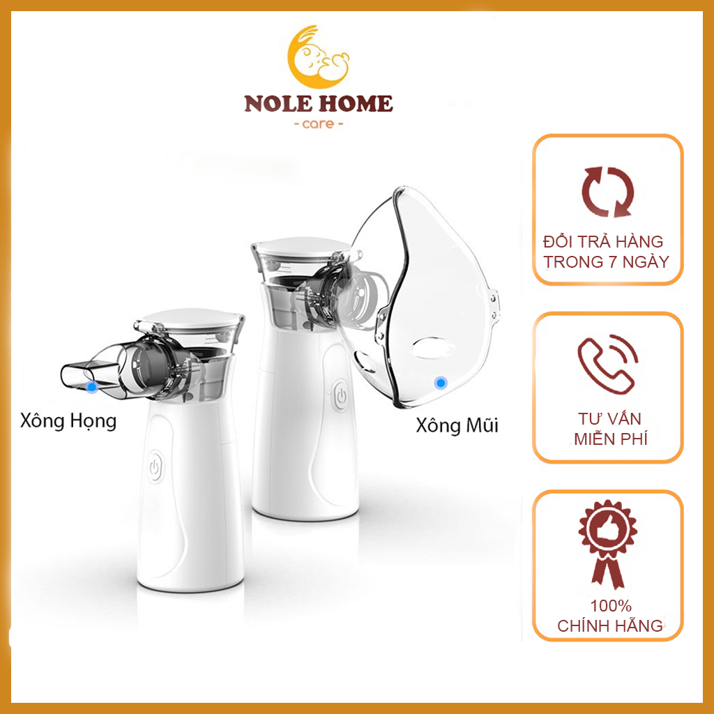 Máy Khí Dung Cầm Tay Cao Cấp Nebulizer Máy Xông Mũi Họng Công Nghệ Mới Chạy Cả Bằng Pin Và Điện Nhỏ Gọn Dễ Sử Dụng