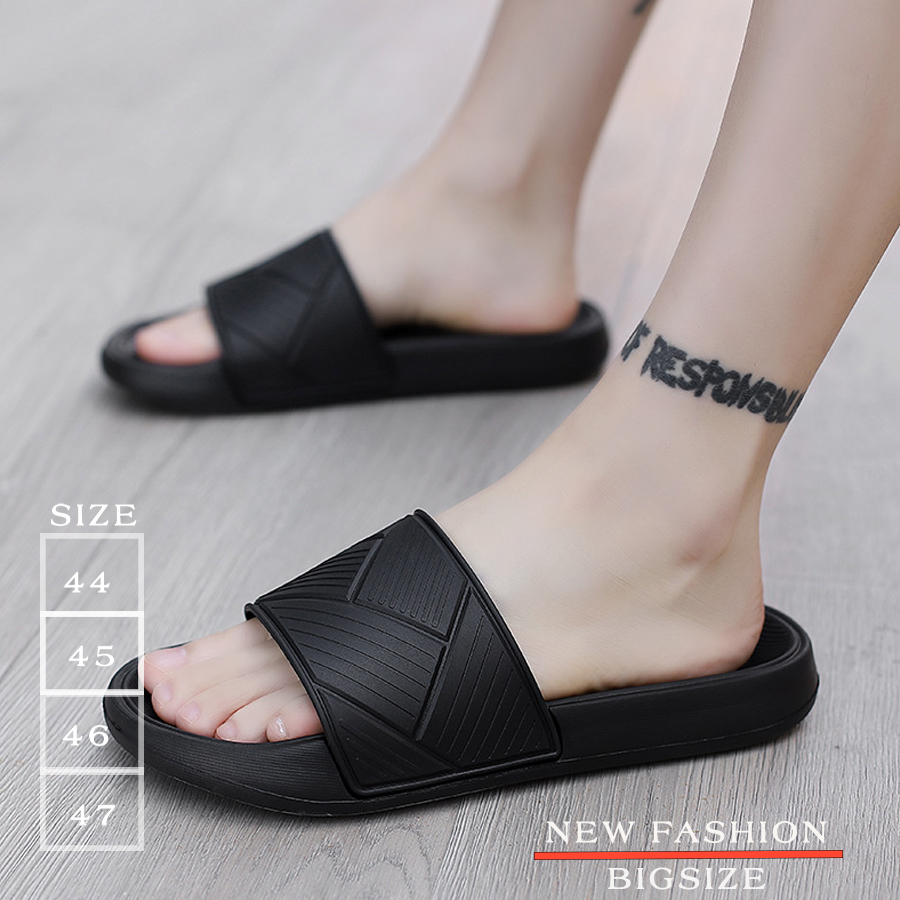 Dép Cao Su Nam Cỡ Lớn Size 44-47 ,Dép Quai Ngang ChốngTrơn Trượt Đế Cao Su Siêu Bên - QC36