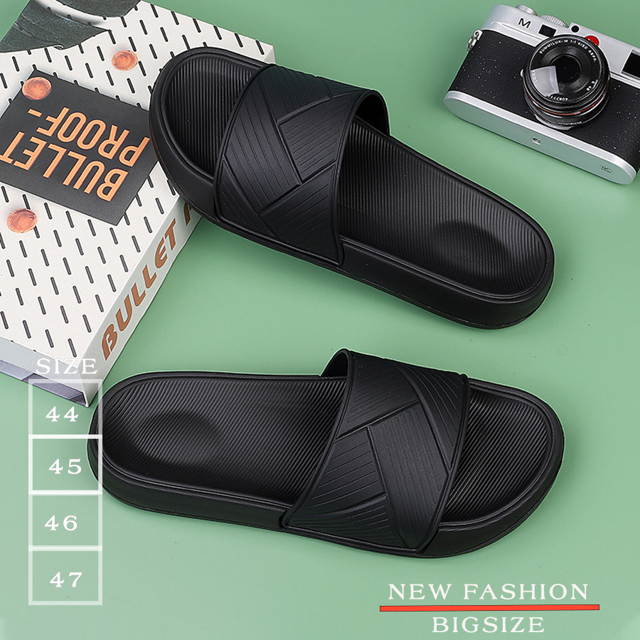 Dép Cao Su Nam Cỡ Lớn Size 44-47 ,Dép Quai Ngang ChốngTrơn Trượt Đế Cao Su Siêu Bên - QC36