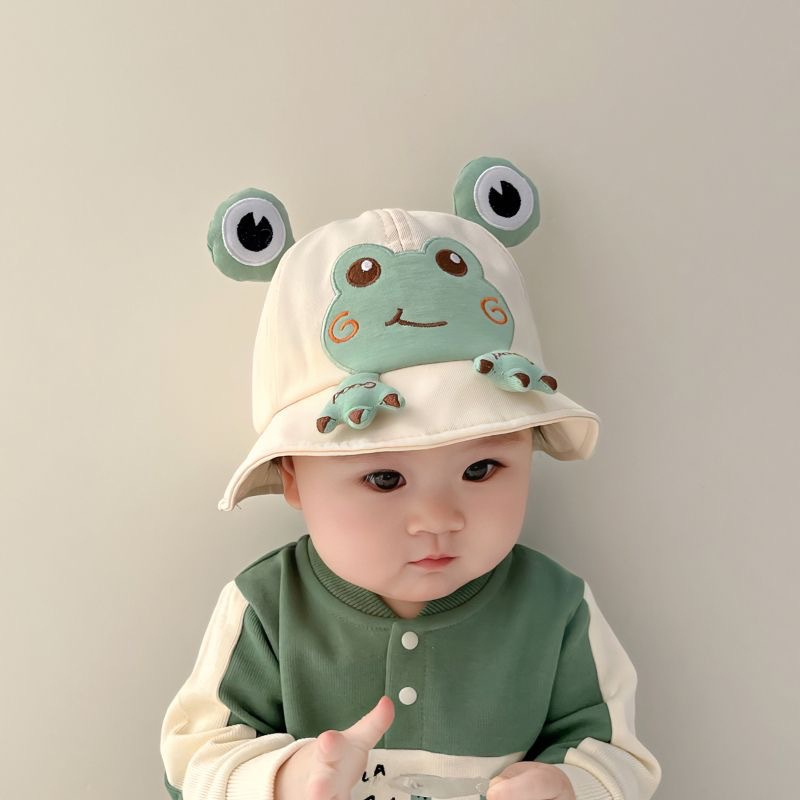 Nón ngư dân cho bé hình chú ếch xanh siêu dễ thương che nắng cho bé phù hợp cho bé 5-24 tháng