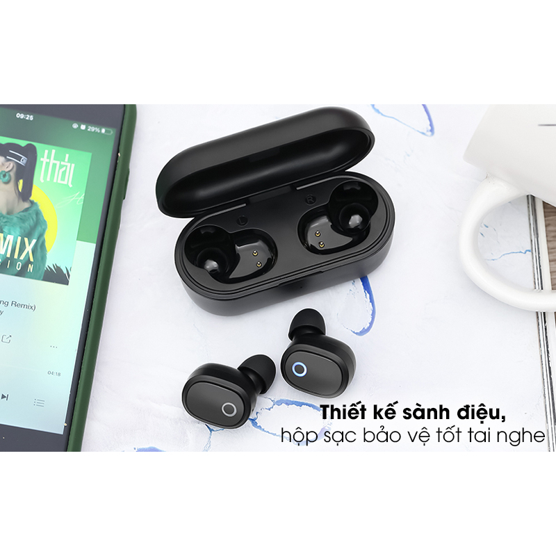 Tai nghe Bluetooth TWS Mozard TS13 Xanh Navy hàng like new