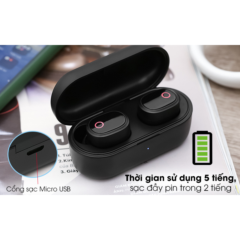 Tai nghe Bluetooth TWS Mozard TS13 Xanh Navy hàng like new