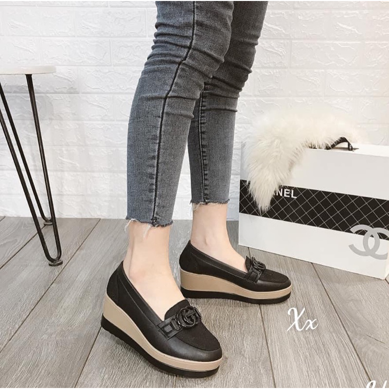 Giày slipon đế độn 7p - Hàng QC cao cấp