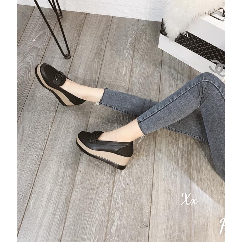 Giày slipon đế độn 7p - Hàng QC cao cấp