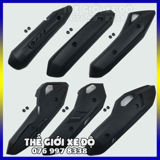 Ốp pô AB nhựa đen đầy đủ các đời xe - che pô chống nóng cho ống xả các đời xe Air Blade
