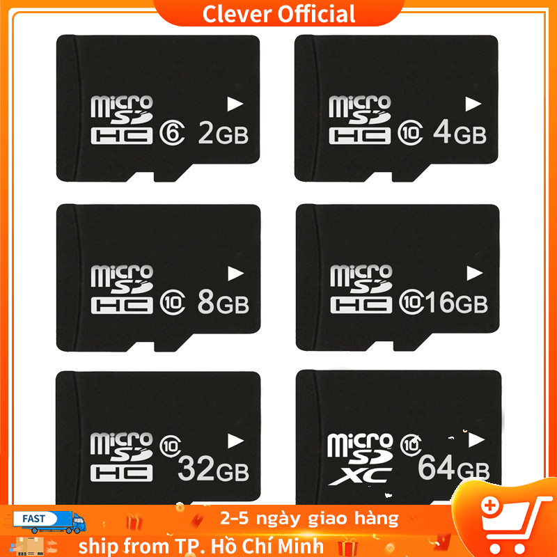 Thẻ nhớ Micro SD 32G/64G/16G/128G/8G/4G/2G - tốc độ cao chuyện dụng cho Camera, Smartphone, loa đài