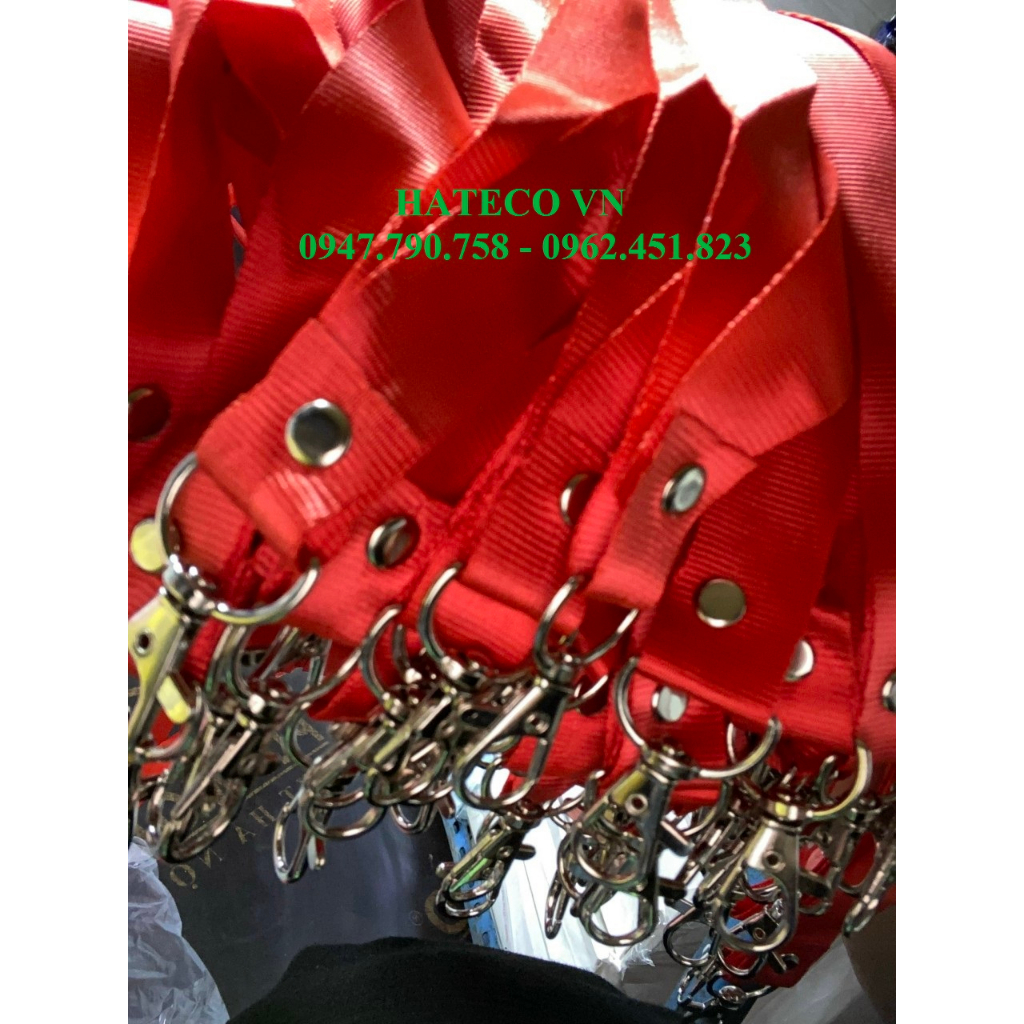 Dây lụa đeo thẻ bản rộng 2cm MÓC SẮT - HÀNG CAO CẤP