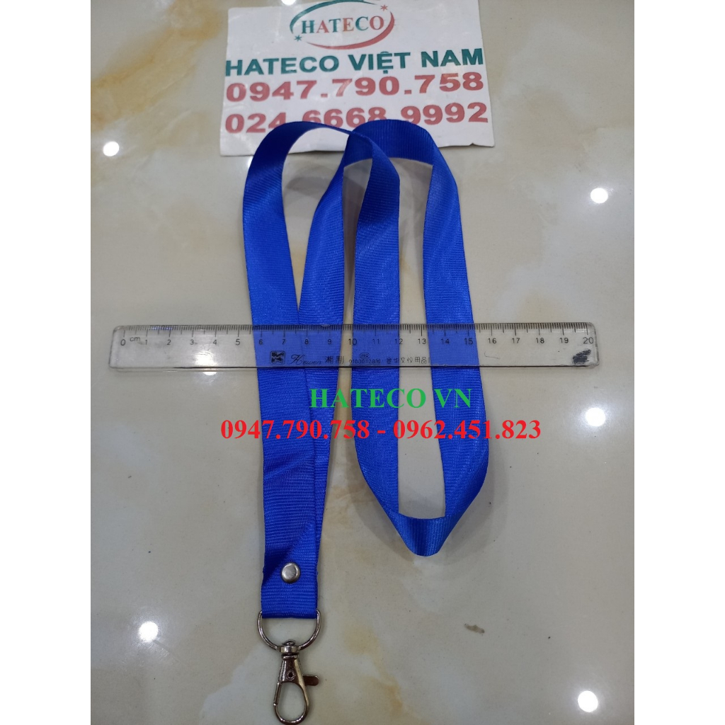 Dây lụa đeo thẻ bản rộng 2cm MÓC SẮT - HÀNG CAO CẤP