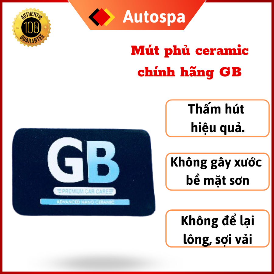 Khăn Mút phủ ceramic GB ô tô cao cấp - Thấm hút hiệu quả, Bóng xe nhanh chóng