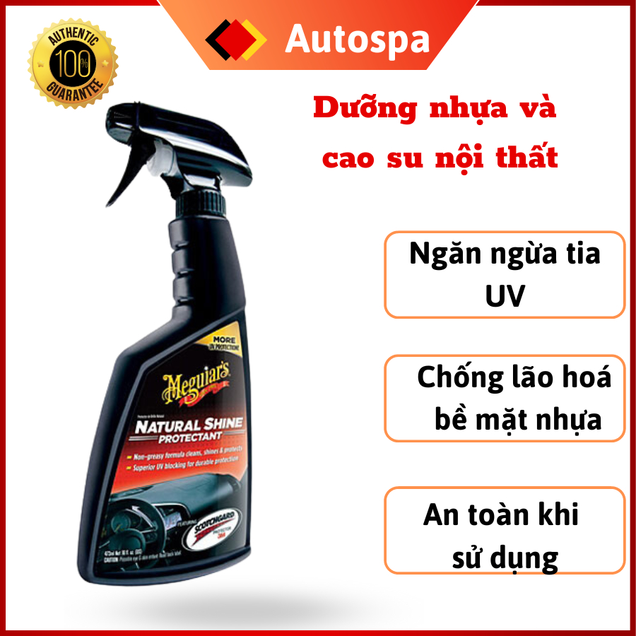 Dưỡng nhựa ô tô Meguiar's - Chống lão hoá bề mặt nhựa, Dưỡng cao su nội thất,Dưỡng Xe, Chăm Sóc Xe, Đẹp Xe.