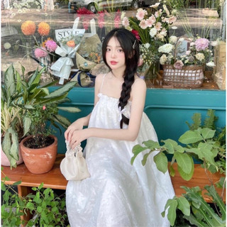 ĐẦM MAXI REN HOA HAI DÂY
