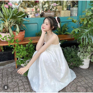 ĐẦM MAXI REN HOA HAI DÂY
