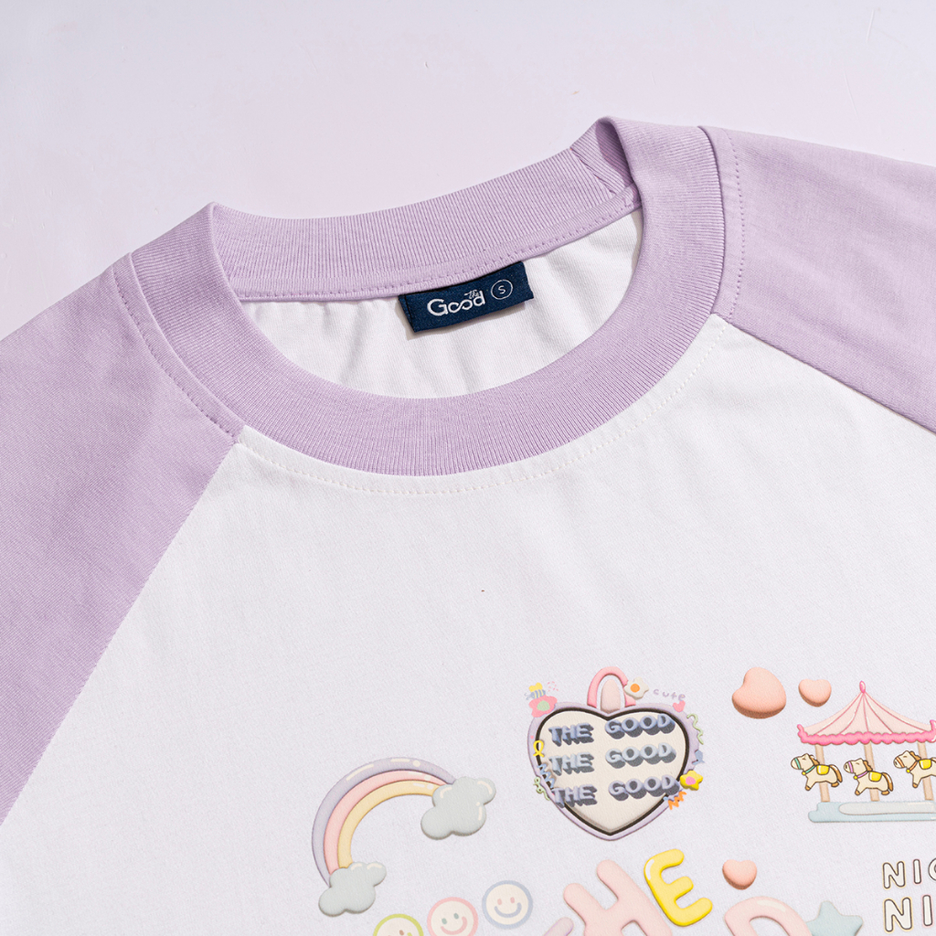 Áo Phông Nữ THE GOOD "Teddy Park", Áo Baby Tee In Hình Họa Tiết Gấu Cute Tay Lỡ Form Fit Chất Cotton Dày Dặn