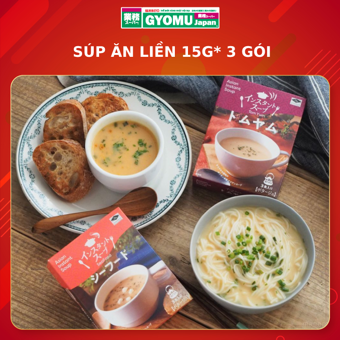 Súp ăn liền các vị 15g*3gói