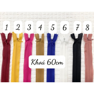 [Phụ liệu may giá rẻ] 1 chiếc dây khoá kéo giọt lệ, khoá kéo giọt nước size 60cm