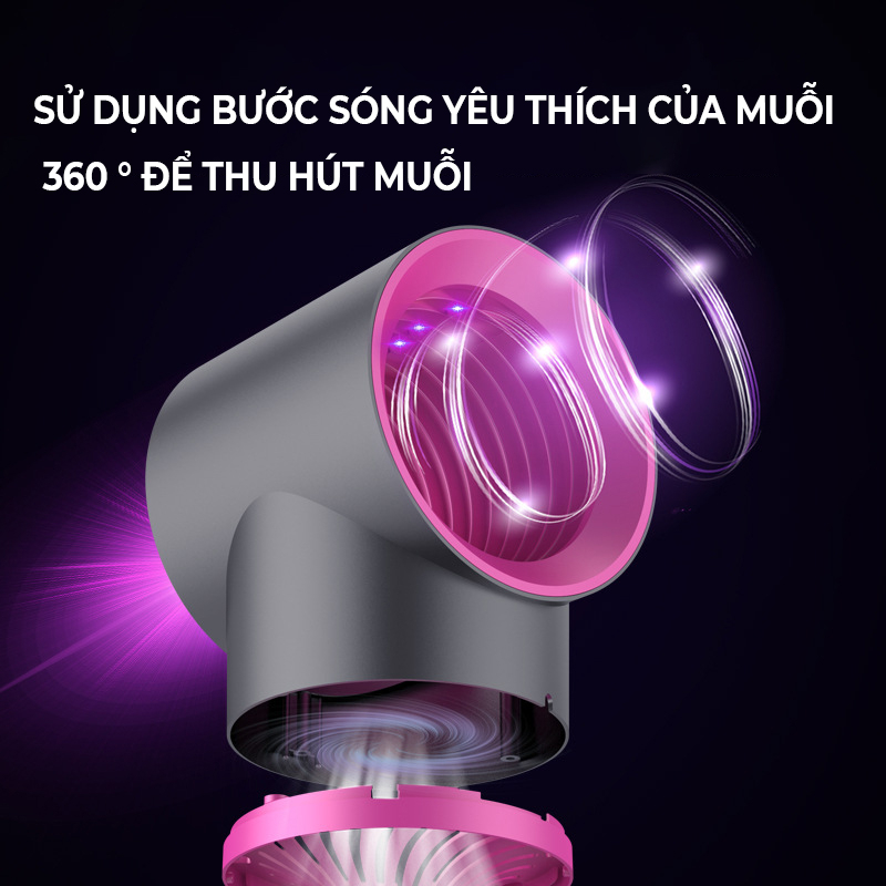 Đèn bắt muỗi UV có quạt hút - D1408