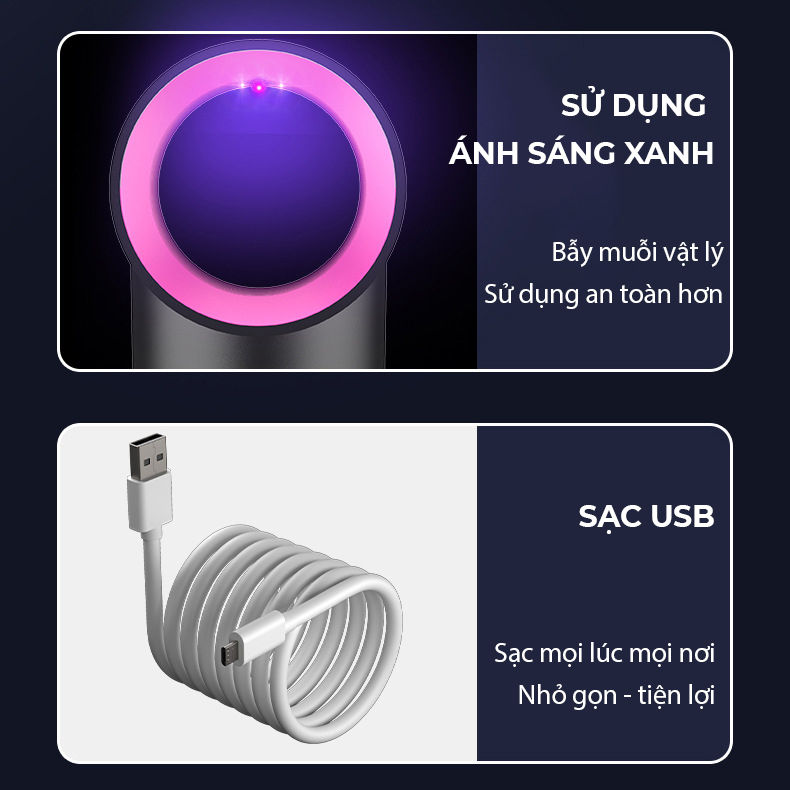 Đèn bắt muỗi UV có quạt hút - D1408