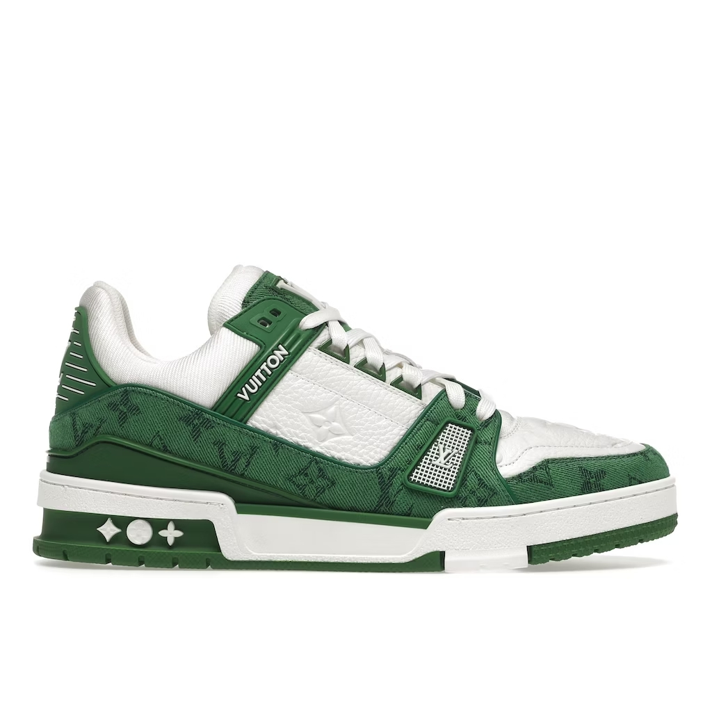 Giày Sneaker Louis Vuitton Trainer - Giày Thể Thao Nam Nữ LV Luôn Vui Tươi 2 Màu Đen, Xanh Lá Full Box