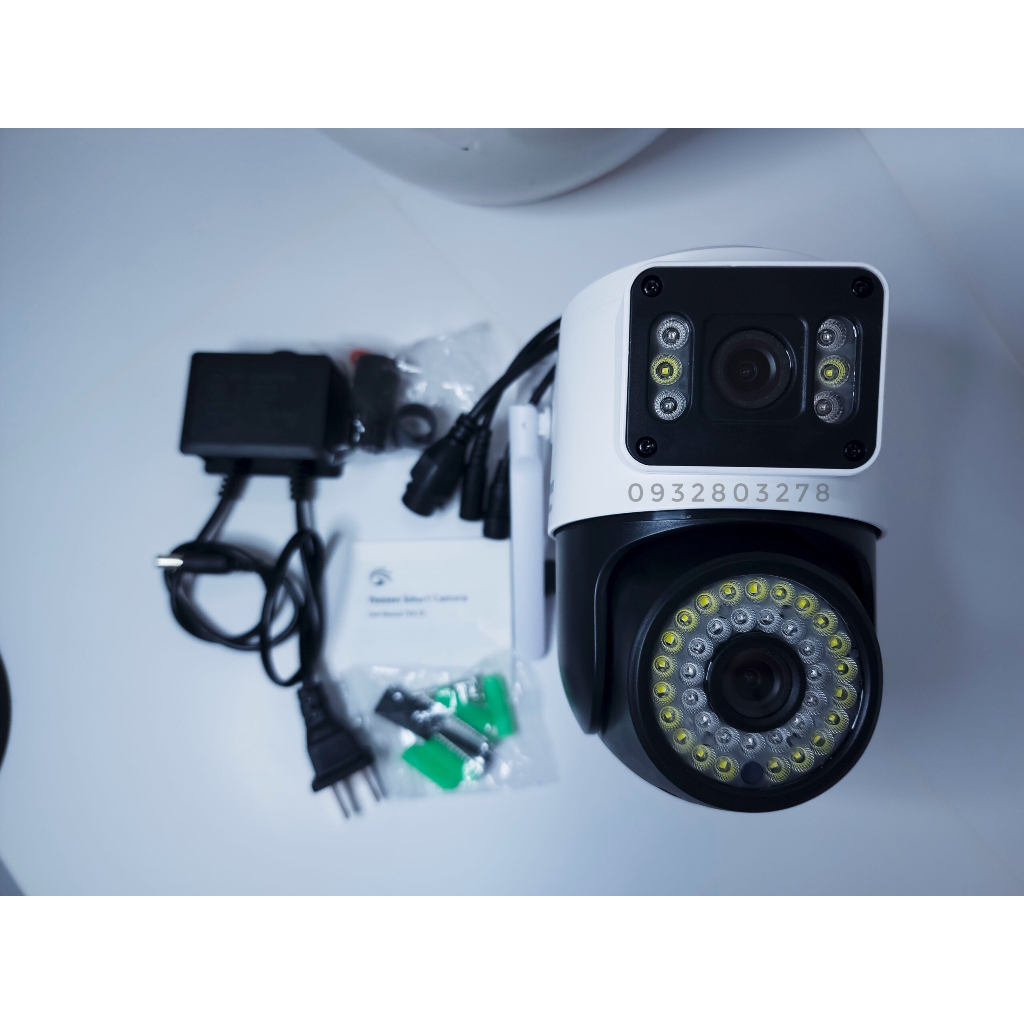 Camera WiFi Yoosee 2 Mắt Kép Q42D 5.0M Siêu Nét - Xoay 360 Độ, Ban Đêm Có Màu