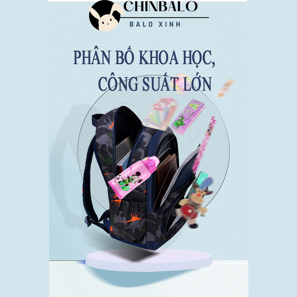 Balo cho bé trai học sinh tiểu học siêu nhẹ ZMbaby