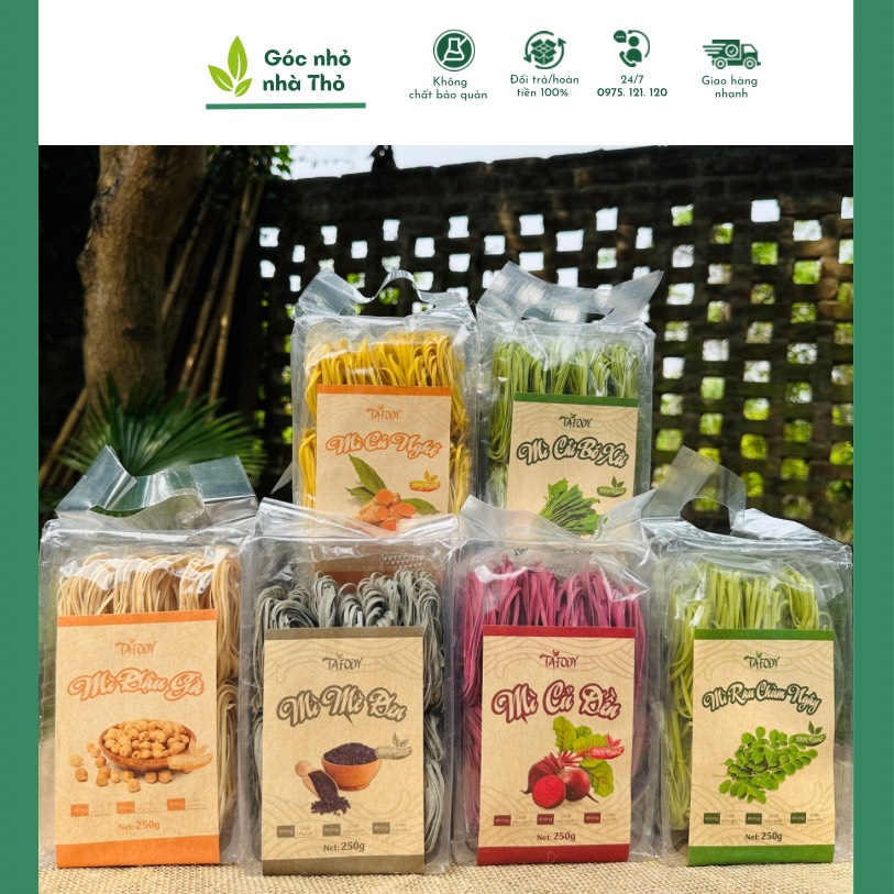 Mì Rau Củ TAFODY Eat Clean Ăn Chay, Giảm Cân, Thực Dưỡng, Bổ Sung Vitamin, Chất Xơ, 250g