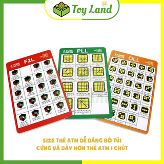 Bộ 3 card công thức rubik cfop zcube giải nhanh 3x3 tốc độ - toy land