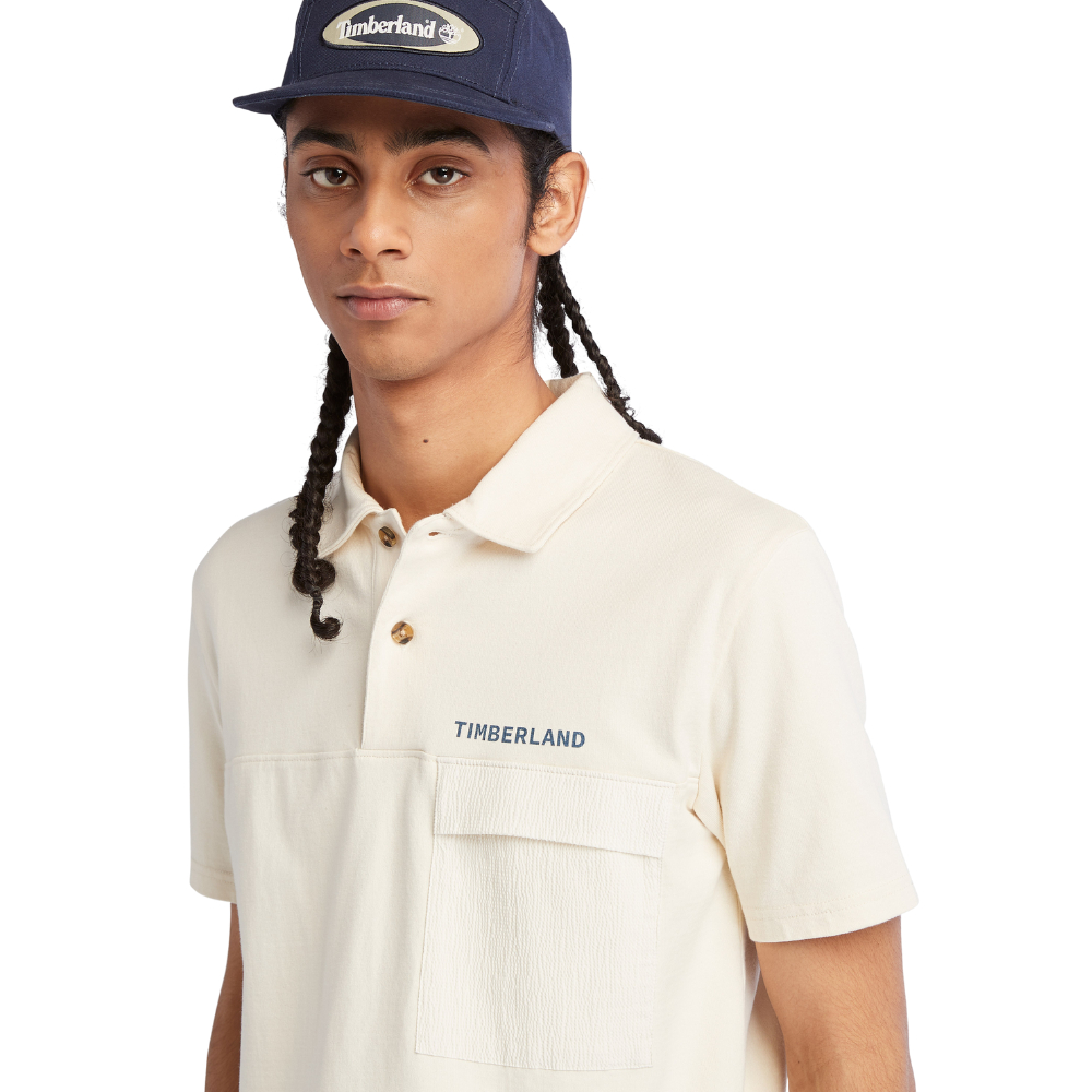 [Original] Timberland Áo Polo Nam Mix Media Seersucker Pocket Polo Regular TB0A666W