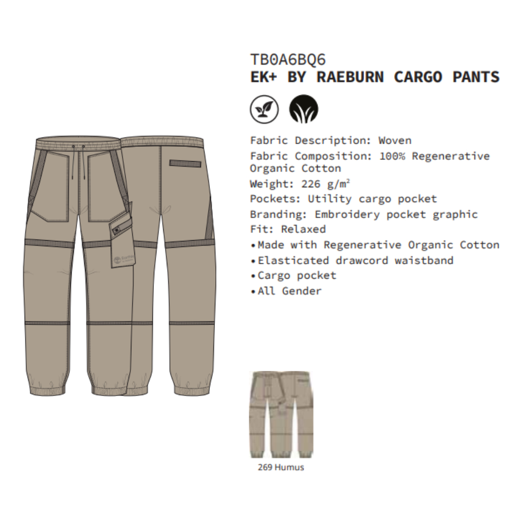 [SALE] Timberland Quần Dài Jogger Unisex EK+ By Raeburn Cargo Pant TB0A6BQ6HJ