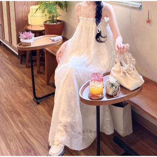 ĐẦM MAXI REN HOA HAI DÂY