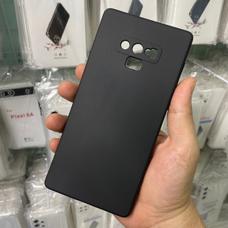 Ốp lưng silicon đen nhám cho Samsung Galaxy Note 9 không bám vân tay, có gờ bảo vệ camera.