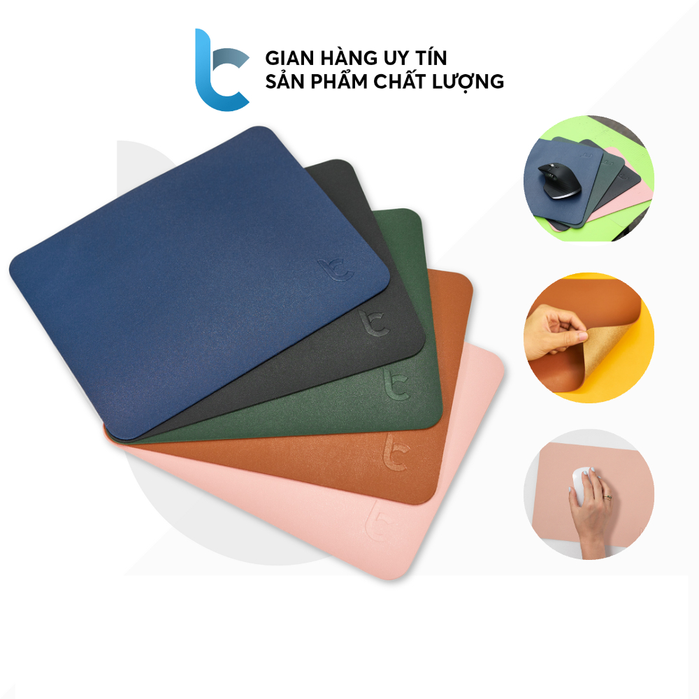 Miếng Lót Chuột Da Lucas Mouse Pad Cao Cấp Chống Nước, Mịn, Lì, Di Chuột Êm Mượt (27x21cm)