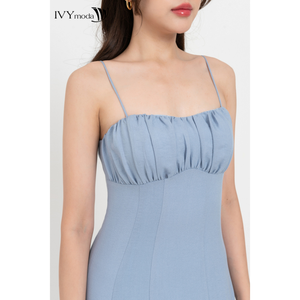 Đầm hai dây nữ nhún ngực IVY moda MS 41M8362