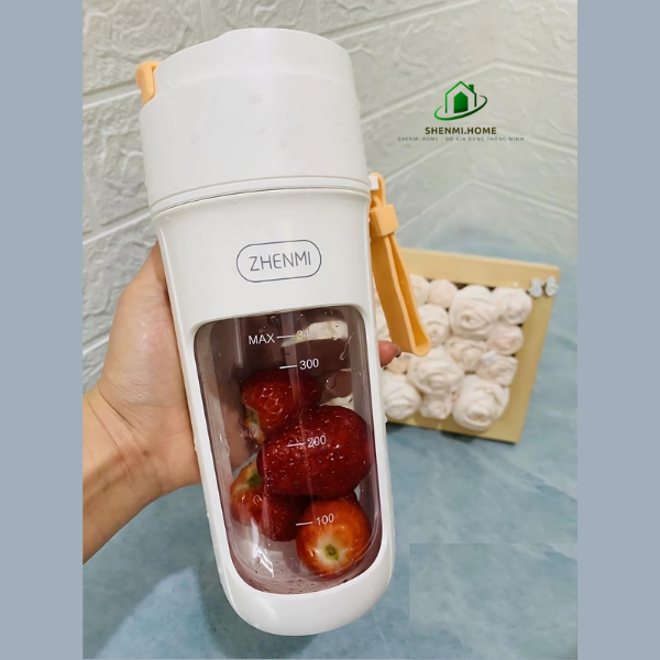 Máy xay sinh tố cầm tay Zhenmi 10 lưỡi, xay được đá viên, hàng chính hãng