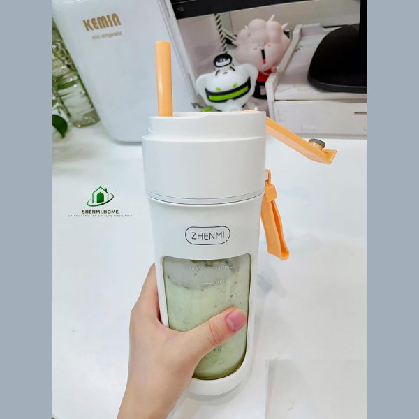 Máy xay sinh tố cầm tay Zhenmi 10 lưỡi, xay được đá viên, hàng chính hãng