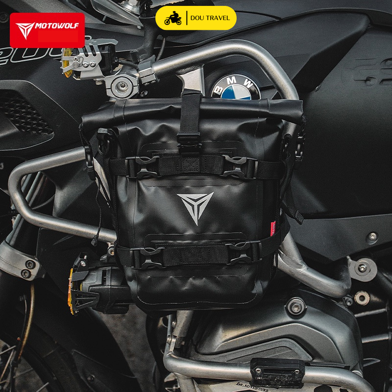 Túi chống nước MOTOWOLF phản quang chính hãng - Túi du lịch đeo hông xe máy chống nước cao cấp - Mã MDL0715