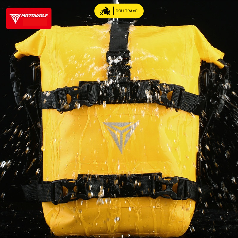 Túi chống nước MOTOWOLF phản quang chính hãng - Túi du lịch đeo hông xe máy chống nước cao cấp - Mã MDL0715
