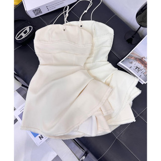 Đầm Ashley cổ yếm rúm tầng TKCC