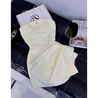 Đầm Ashley cổ yếm rúm tầng TKCC