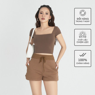 Quần Đùi Nỉ Xẻ Gấu Nữ BUSY Nỉ Chân Cua QDN2