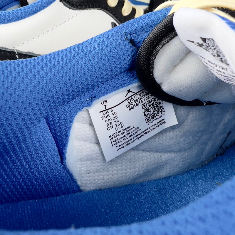 Giày Thể Thao Sneaker Air Jordan 1 Travis Scott Low Fragment kèm bộ quà tặng