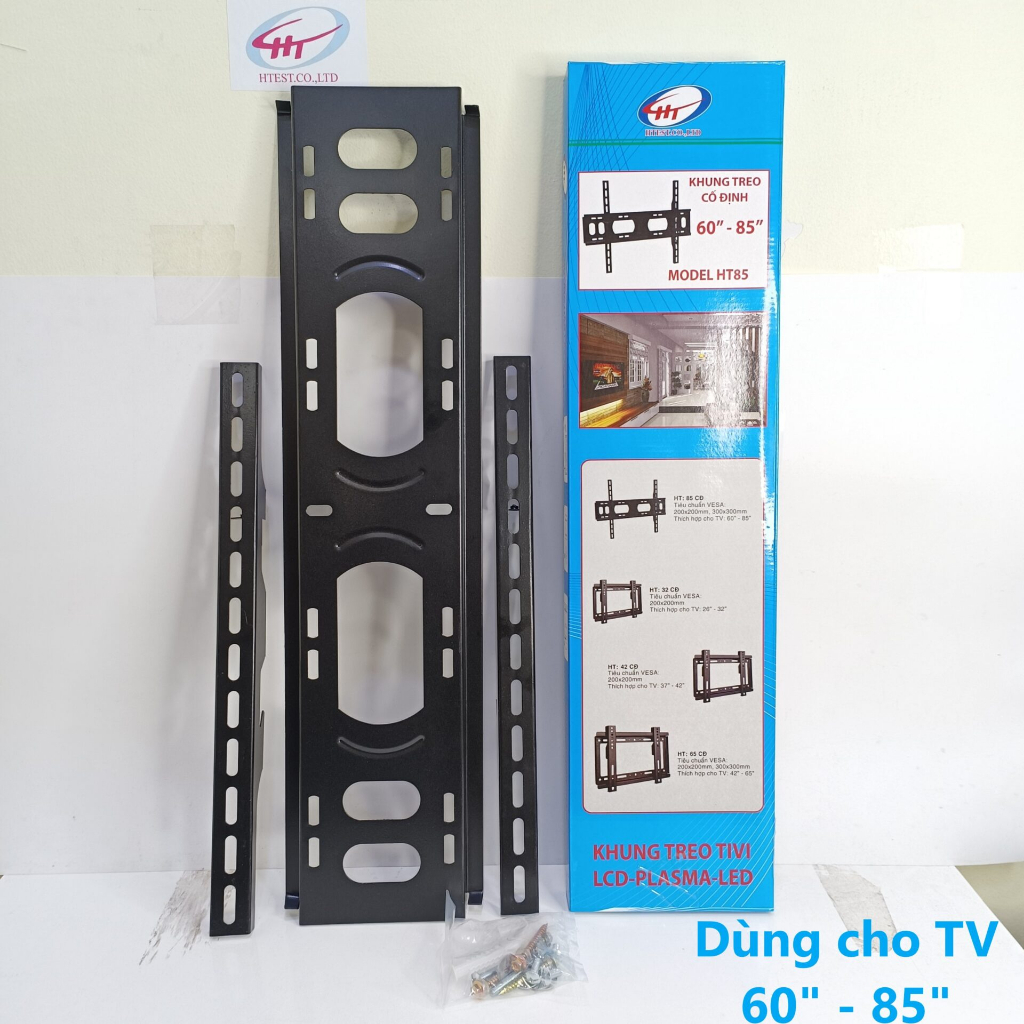 Khung treo Tivi Cố định 60″ đến 85″ inch – HT85 Hàng Chuẩn Đẹp Sơn tĩnh điện