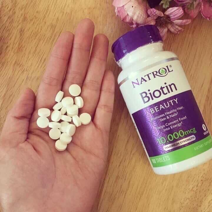 Viên Uống Hỗ Trợ Mọc Tóc Natrol Biotin 10000mg - 100 Viên