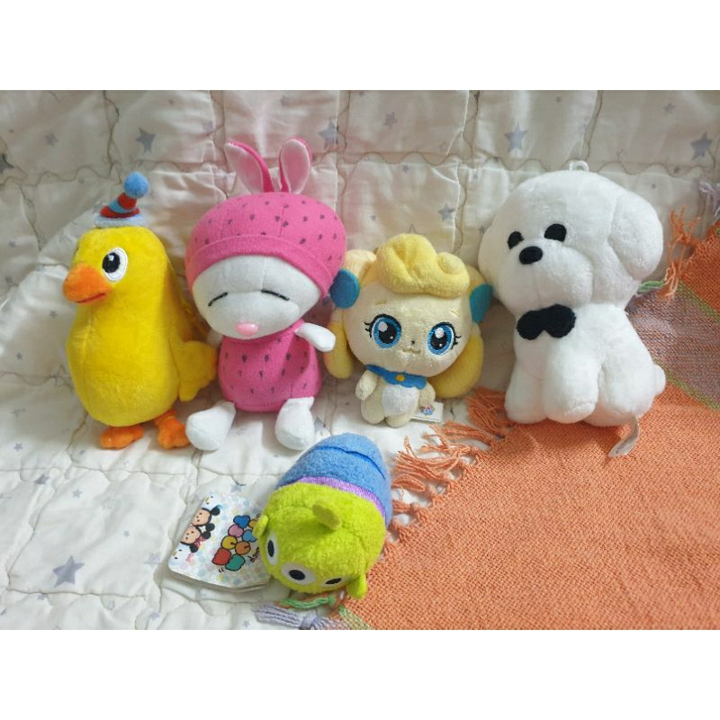 set thú gấu bông móc treo và tsum 3 mắt hàn quốc