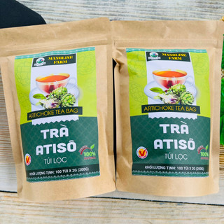 Bộ 2 gói trà Atiso túi lọc Mangline Farm Đà Lạt gói 100 túi đồ uống thanh nhiệt giúp làm đẹp da mặt