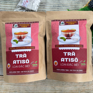 Bộ 2 gói trà Atiso Mangline Farm Đà Lạt gói 100 túi lọc đồ uống đậm đà thơm ngon thanh nhiệt mát gan đẹp da mặt