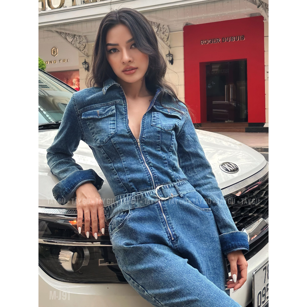 Jum Jean tay dài dây kéo trước - Tây Gu - J91