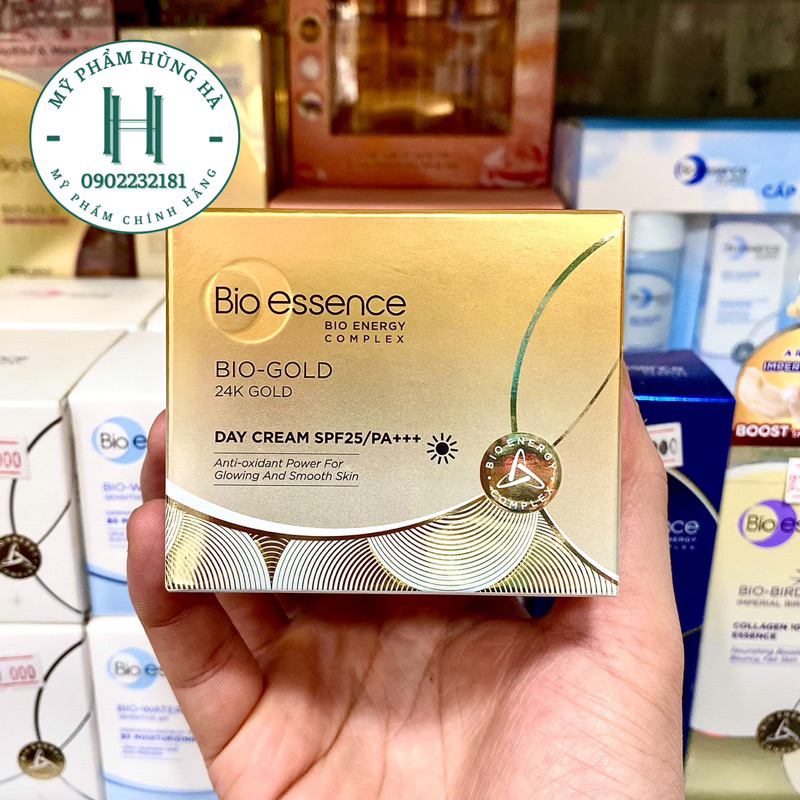 Kem dưỡng Bio Essence 24K Gold Day Cream SPF 25/PA+++, ngừa láo hóa, da căng mịn 40g