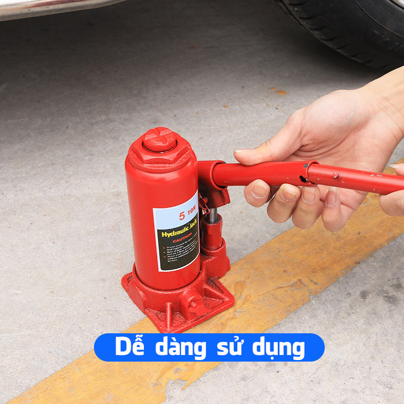 Kích thủy lực 5 tấn hydraulic jack, kích ô tô thích hợp để trong cốp xe