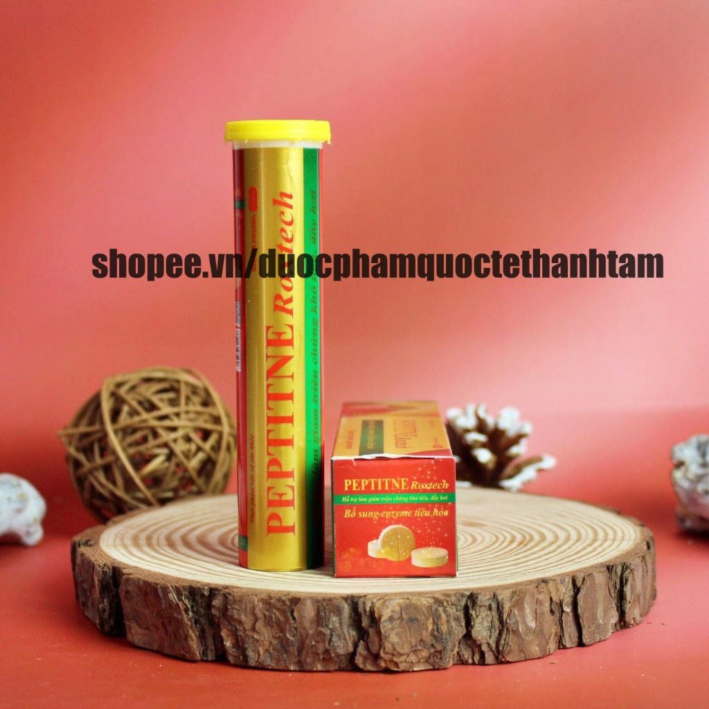 Viên sủi PEPTITNE hỗ trợ giảm các triệu chứng khó tiêu, đầy hơi – 1 TUÝP 20 VIÊN